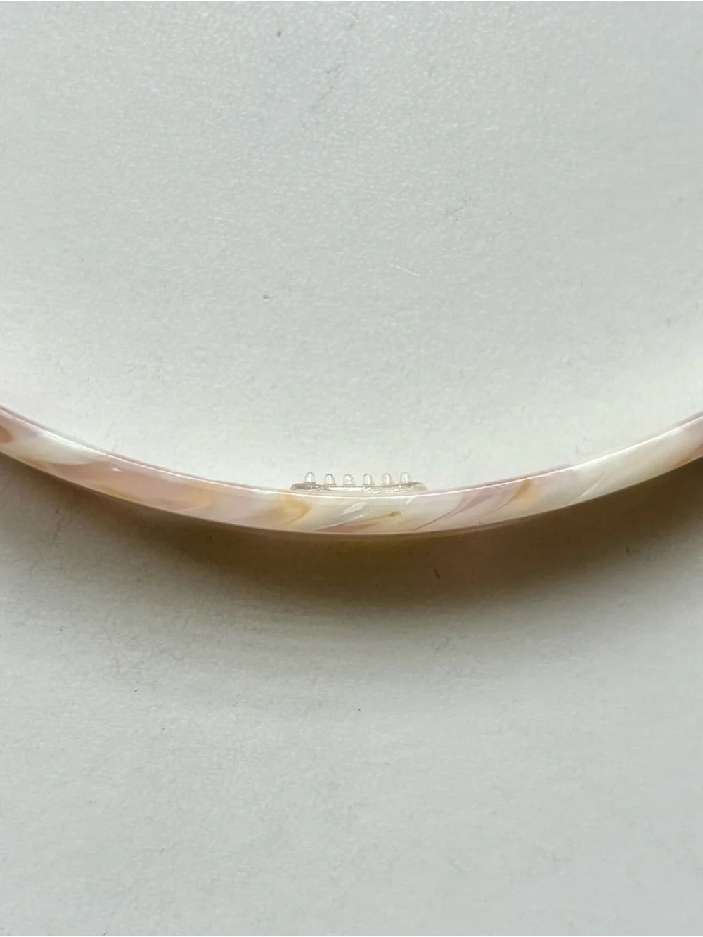 J Crew Marbled Irridescent Pearl Cream Thin Headband